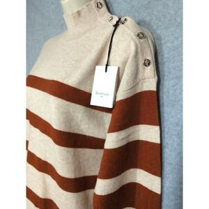 New with Tags  Wool Cashmere Blend Sweater XS Striped France Cozy Elegance